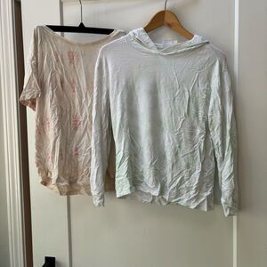 Old Navy Beach Break tie die knit tee and hoodie woman’s size S‎